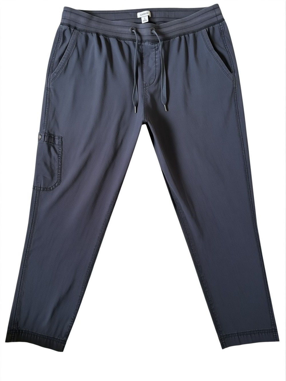 L.L.Bean Large Blue Gray Drawstring Utility Cargo Hiking Pants